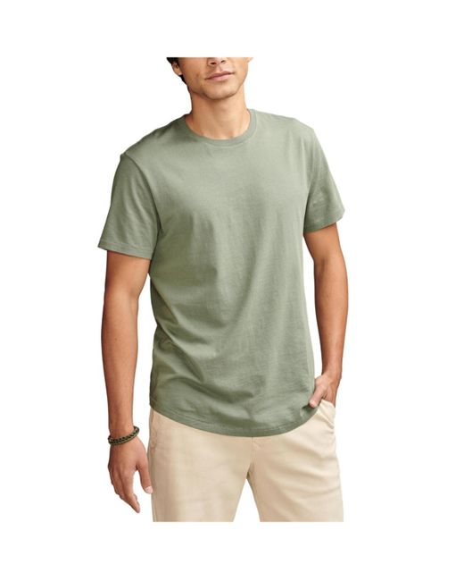 Lucky Brand Green Supima Crewneck T-shirt for men