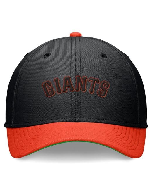 Nike Multicolor Black/orange San Francisco Giants Cooperstown Collection Rewind Swooshflex Performance Hat for men