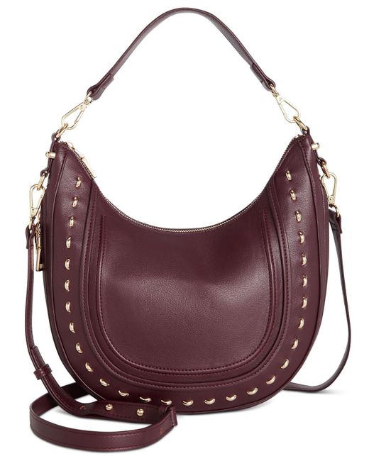 INC International Concepts Purple Kolleene Staple Small Faux Leather Crossbody, Created For Macy's