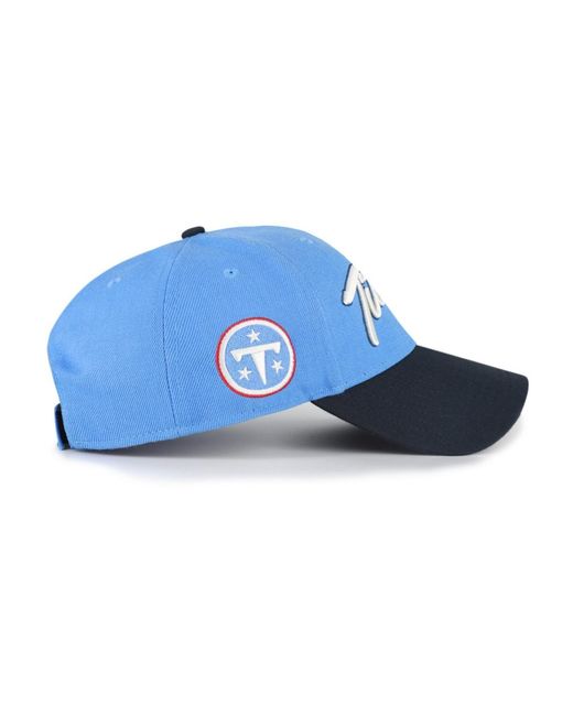 '47 Blue Tennessee Titans Throwback Mvp Adjustable Hat for men