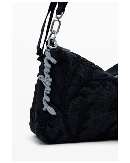 Desigual White Medium 3d Embossed Bag