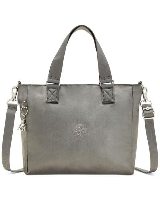 Kipling Venla Medium Ziptop Crossbody Tote Bag in Gray Lyst