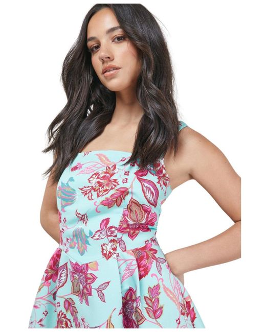 Oasis Blue Strappy Midi Prom Dress