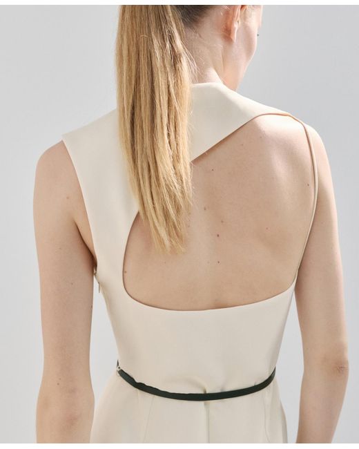 Mango Natural Open-back Belted Jumpsuit