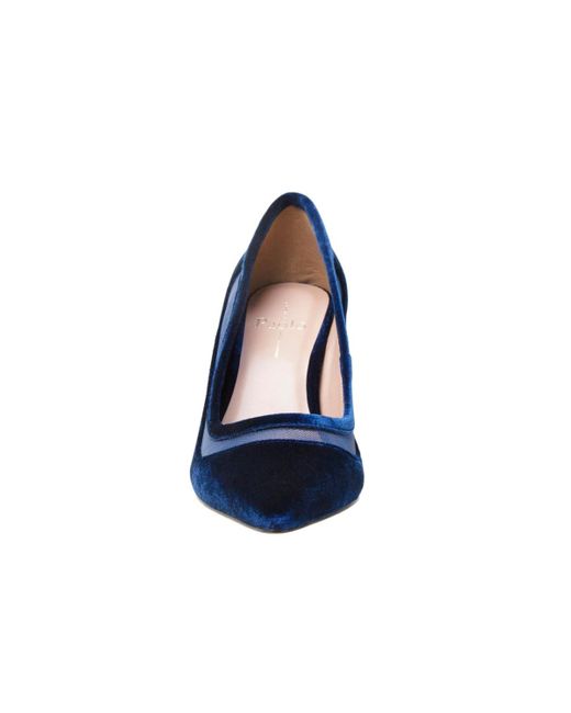 Linea Paolo Blue Perline Mixed Media High Heel Pumps