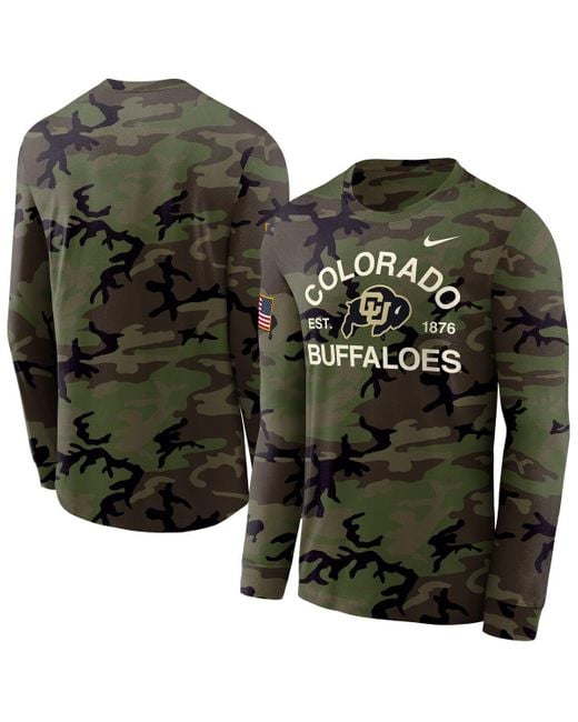 Nike Green Colorado Buffaloes 2025 Military Appreciation Legend Dri-fit Long Sleeve T-shirt for men