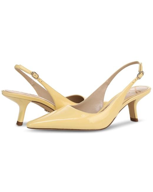 Sam Edelman Metallic Bianka Slingback Kitten-heel Pumps