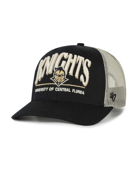 '47 Black Ucf Knights Arid Adjustable Trucker Hat