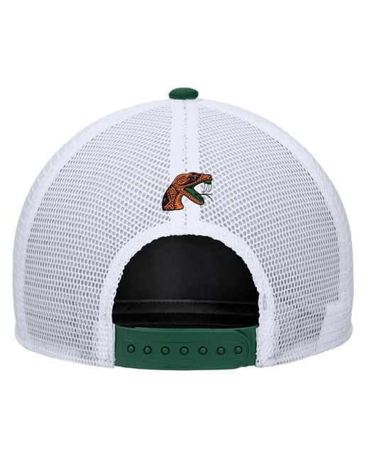 Nike Green Florida A M Rattlers 2025 On-field Rise Trucker Performance Adjustable Hat for men