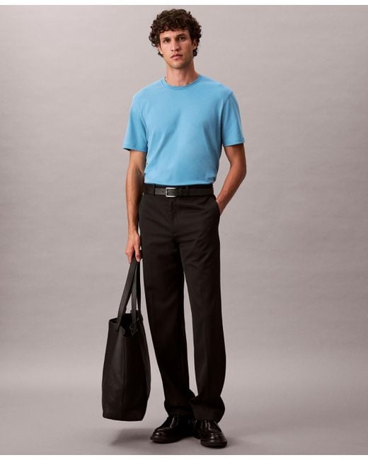Calvin Klein Blue Short Sleeve Supima Cotton Interlock T-shirt for men