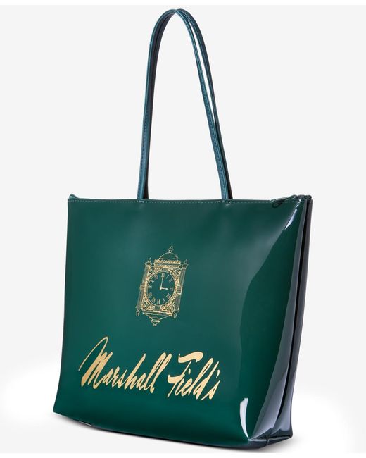 Macy's Green Marshall Field's Large Zip Tote Bag