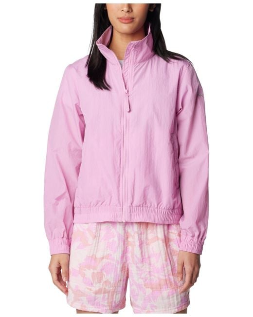 Columbia Pink Time Is Right Windbreaker