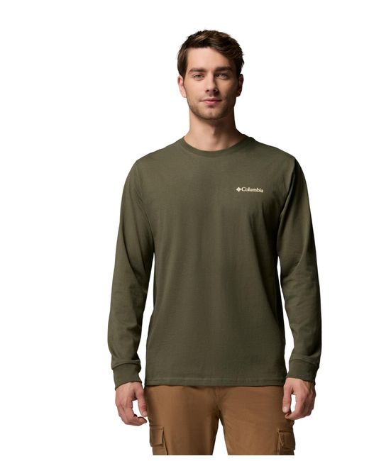 Columbia Green Kodak Graphic Long-sleeve T-shirt for men