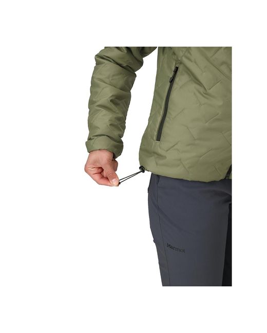 Marmot Green Monoquilt Elastic-bound Cuff Jacket