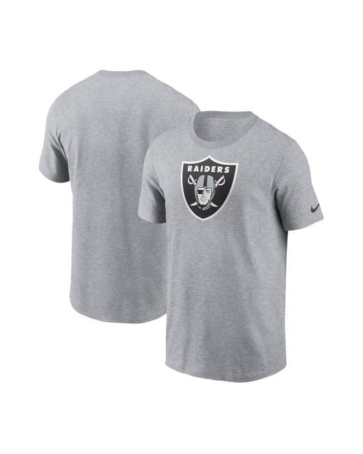Nike Gray Las Vegas Raiders Logo Essential T-shirt for Men