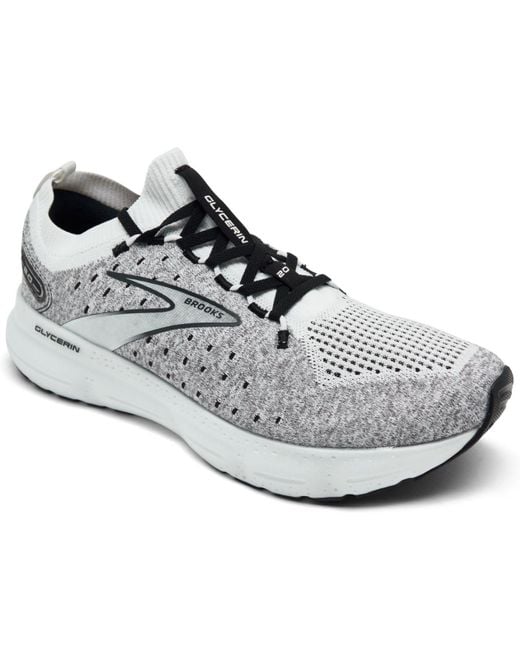 Brooks Synthetic Glycerin 20 Running Sneakers From Finish Line in White