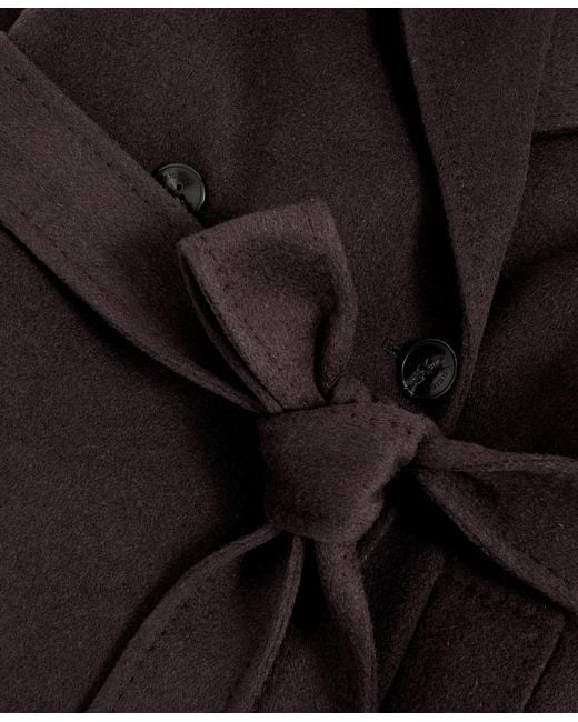 Reiss Black Double-breasted Blindseam Wool-blend Coat