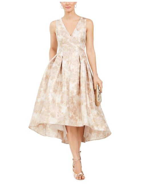 Eliza J Printed Gold tone Dress in Metallic Lyst