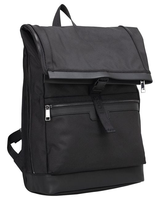 Boss Black Flap-top Backpack for men