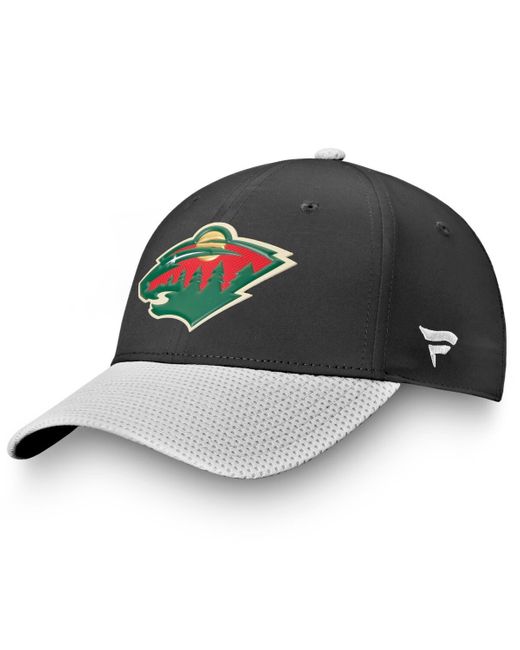 Fanatics Branded Black Minnesota Wild 2021 Stanley Cup Playoffs Bound Locker Room Structured Adjustable Hat for men