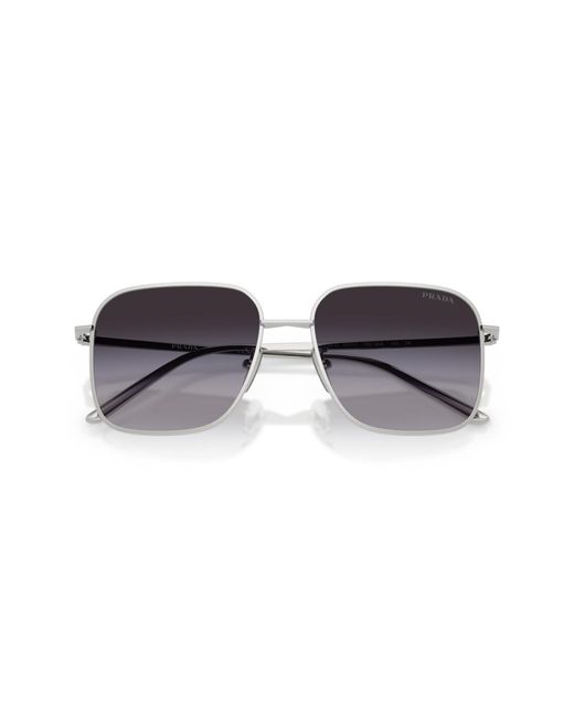 Prada Metallic Square Sunglasses