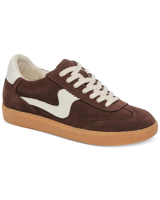 Dolce Vita Brown Notice Low-profile Lace-up Sneakers