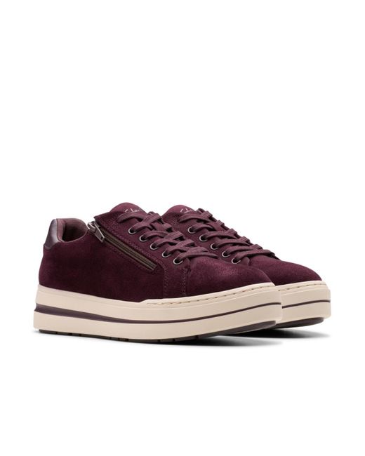 Clarks Cloudsteppers Audreigh Sky Sneakers in Purple Lyst