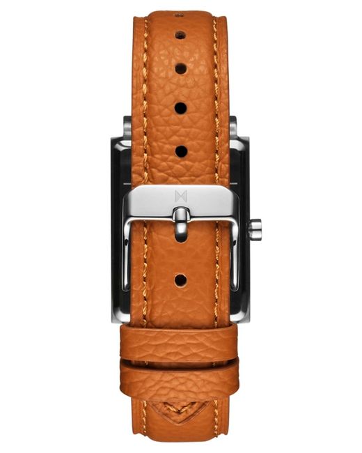 MVMT Blue Quartz Signature Square Leather Watch 24mm