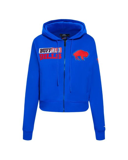 Pro Standard Women's Blue Buffalo Bills Split Logo Full-zip Hoodie