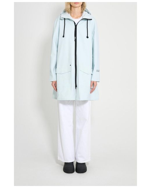 Stutterheim White Mosebacke Patch Raincoat