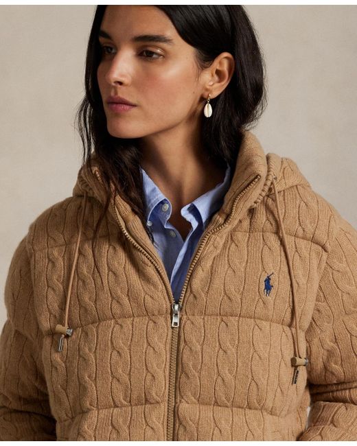 Polo Ralph Lauren Brown Hooded Quilt Jacket