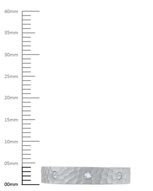 Macy's Gray Diamond Studded Textured Band (1/4 Ct. T.w.