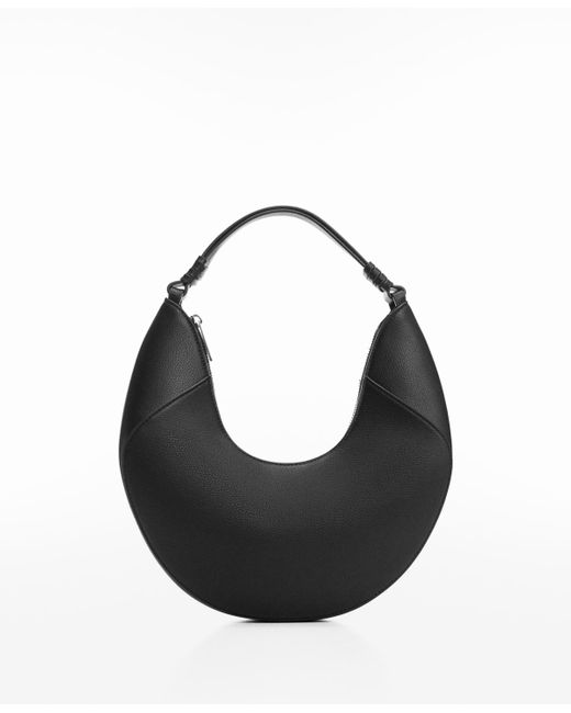 Mango Black Leather-effect Shoulder Bag