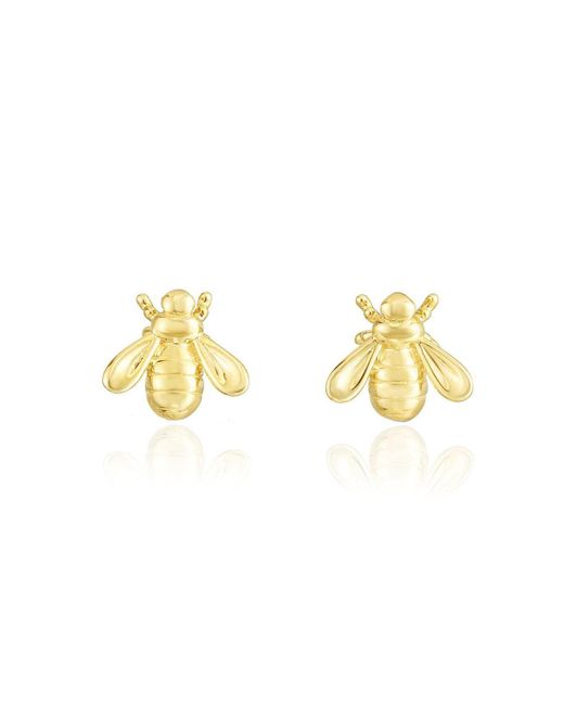 The Lovery Metallic Bumble Bee Stud Earrings