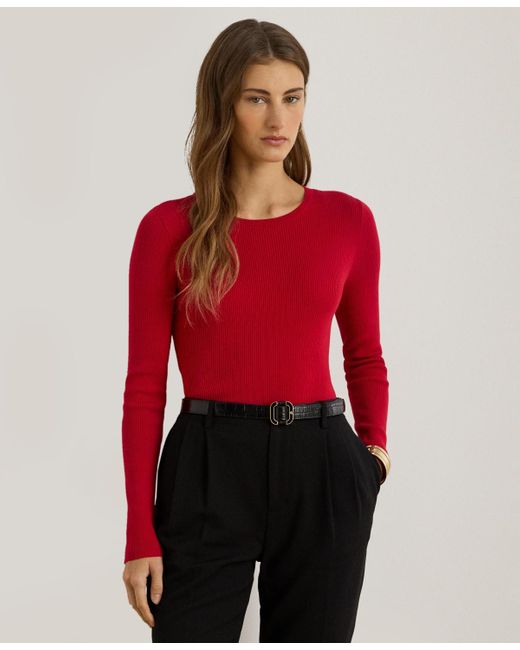 Ralph Lauren Women's Red Crewneck Sweater