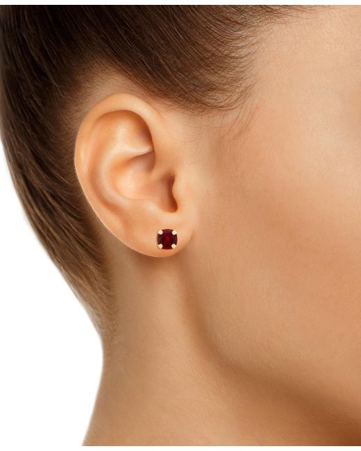 Macy's Red Gemstone Stud Earrings