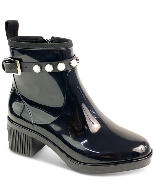 kate spade black rain boots