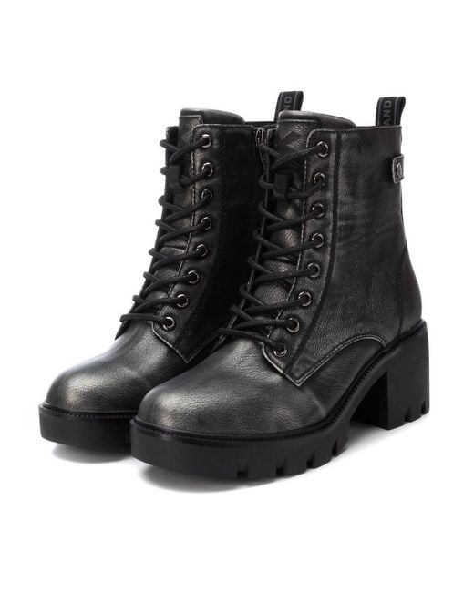 Xti Black Combat Booties