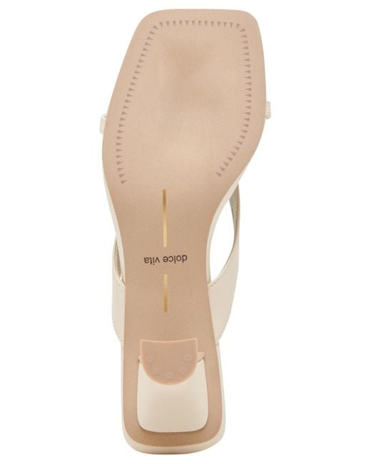 Dolce Vita White Brevel Thong Low Block Heel Dress Sandals