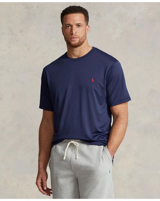 Polo Ralph Lauren Blue Big & Tall Performance Jersey T-shirt for men