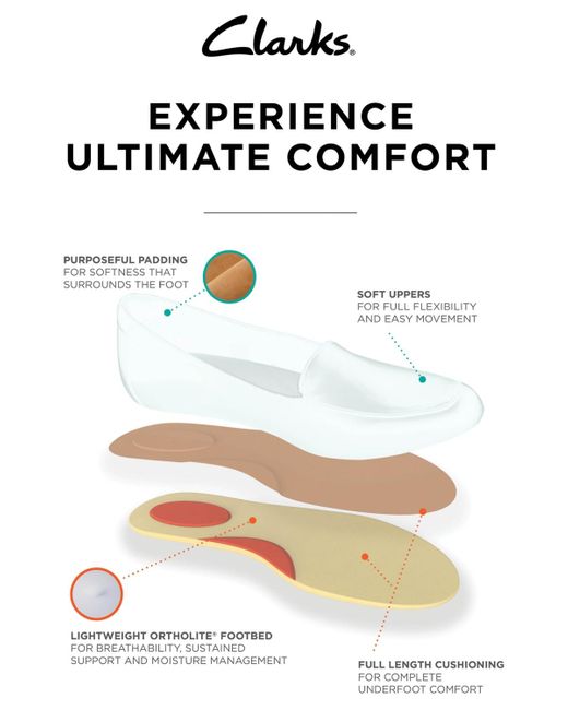 Clarks Black Collection Ashland Bubble Flats
