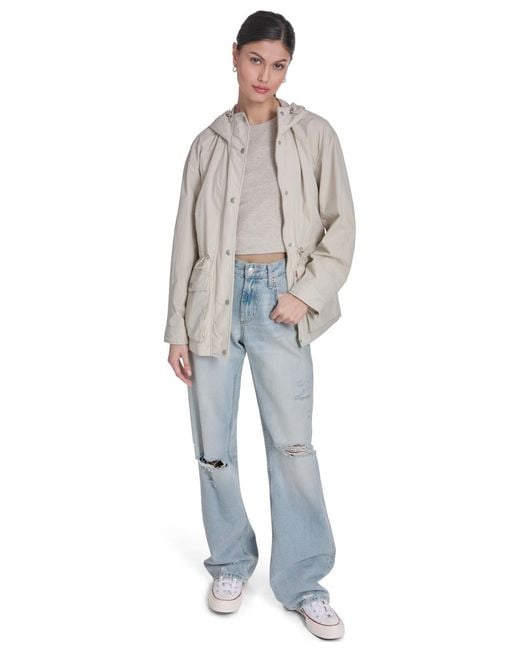 Levi's Gray Hooded Zipper And Button-snap Jacket