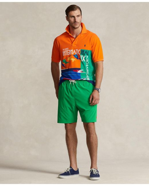 Polo Ralph Lauren Green Big & Tall Mesh-lined Swim Trunks for men