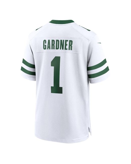 Nike White Ahmad Sauce Gardner Legacy New York Jets Game Jersey for men