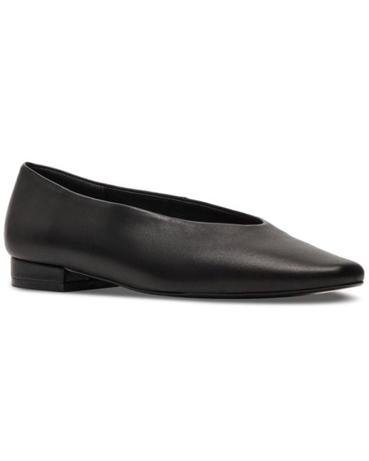 Steve Madden Black Prima Tailored Pointed-toe Flats