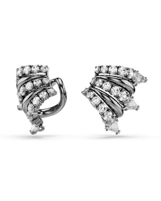 Swarovski Metallic Sublima Ruthenium Plated Ear Cuffs