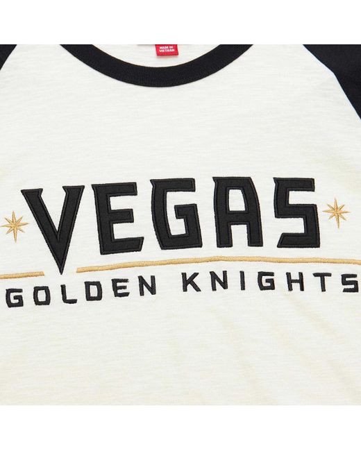 Mitchell & Ness Blue Vegas Golden Knights Legendary Slub Vintage-like Raglan Long Sleeve T-shirt for men