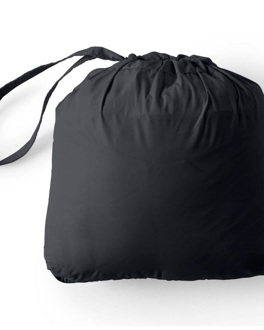 Lands' End Black Plus Size Wanderweight Packable Down Vest