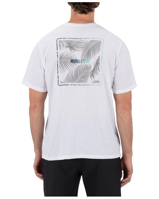 Hurley White Fern Gradient Short Sleeve T-shirt for men