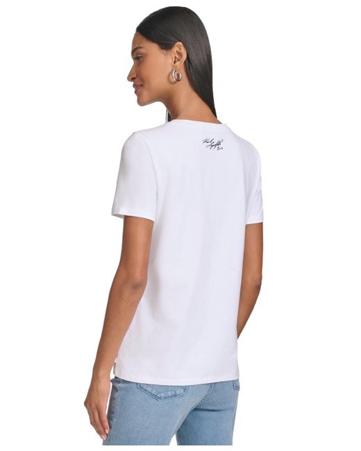 Karl Lagerfeld White Surfer Graphic T-shirt
